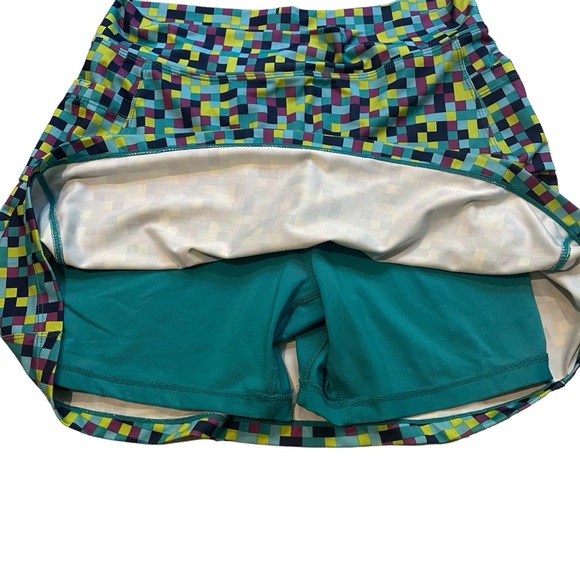 Runningskirts.com Blue Pixel Athletic Skirt Wide Waistband, Sz 2 - Picture 8 of 15